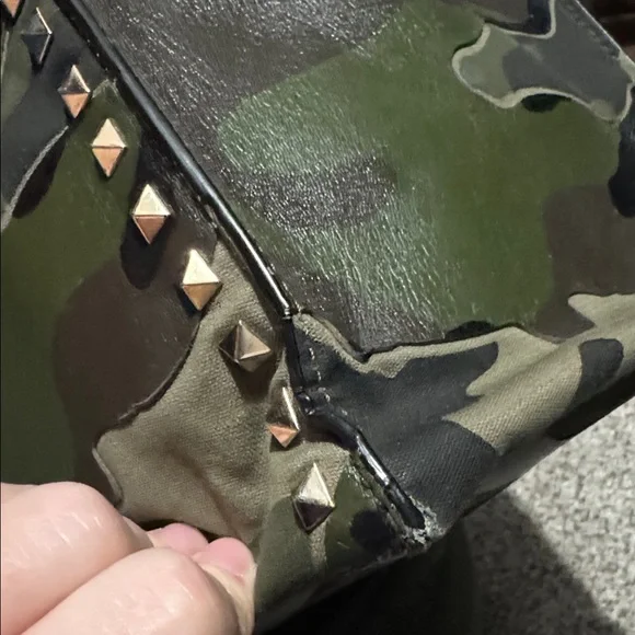 Valentino Camo Leather/Canvas Tote - Picture 16 of 16